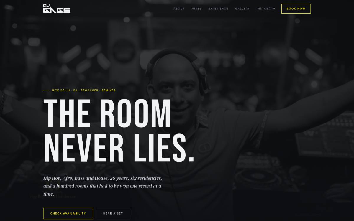 DJ Gags homepage