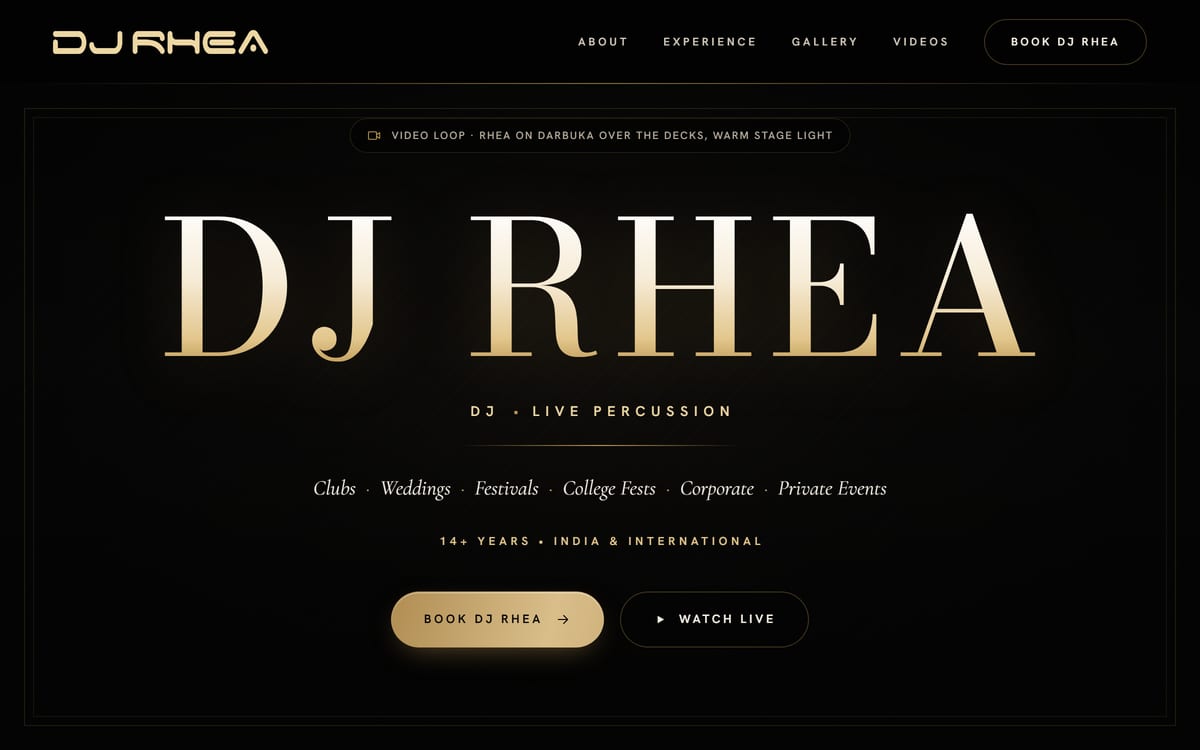 DJ Rhea homepage